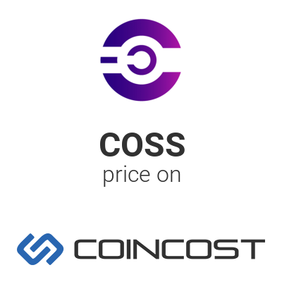 Coss Coss Price Chart Online Coss Market Cap Volume And Other Live And Historical Cryptocurrency Market Data Coss Forecast For 2021 Coincost