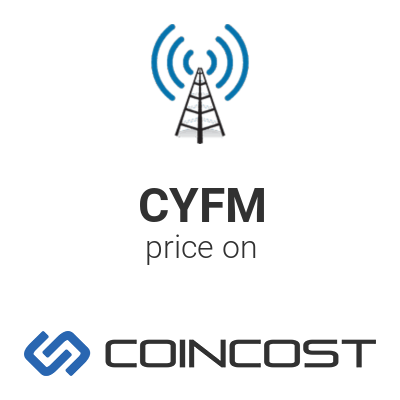Cyberfm Cyfm Price Chart Online Cyfm Market Cap Volume And Other Live And Historical Cryptocurrency Market Data Cyberfm Forecast For 2021 Coincost