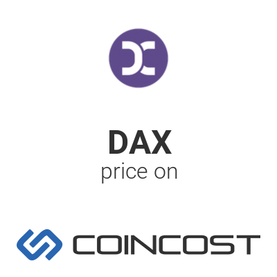 Daex Dax Price Chart Online Dax Market Cap Volume And Other Live And Historical Cryptocurrency Market Data Daex Forecast For 2021 Coincost