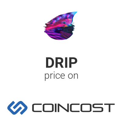 Dripper DRIP price chart online. DRIP market cap volume and other