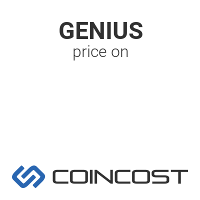 Genius Coin GENIUS price chart online. GENIUS market cap, volume and other live and historical cryptocurrency market data. Genius Coin forecast for 2022 | COINCOST
