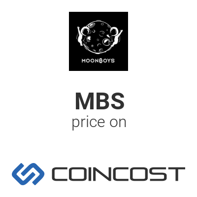 Moonboys Mbs オンライン価格チャート Mbs 時価総額 取引量とその他リアルタイムの暗号通貨市場データ及び以前のデータ Moonboys による 2021 年予想 Coincost