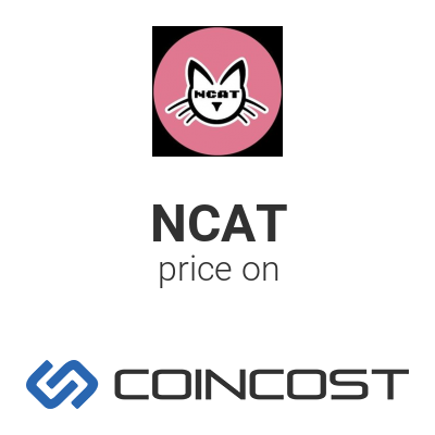 Ncat Token Ncat Price Chart Online Ncat Market Cap Volume And Other Live And Historical Cryptocurrency Market Data Ncat Token Forecast For 2021 Coincost