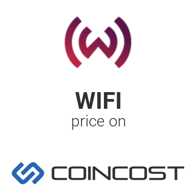 Wifi Coin Wifi Price Chart Online Wifi Market Cap Volume And Other Live And Historical Cryptocurrency Market Data Wifi Coin Forecast For 2021 Coincost